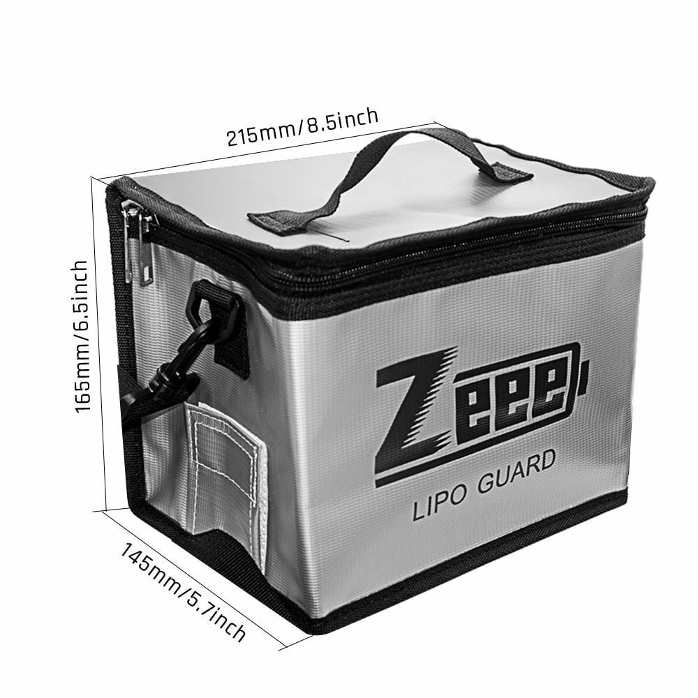 RC Lipo Battery Safe Bag 215*145*165mm Fireproof Explosion Proof Guard Portable