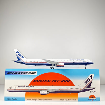 1:200 InFlight Boeing 757-300 N757X Passenger Airplane Diecast Plane Model