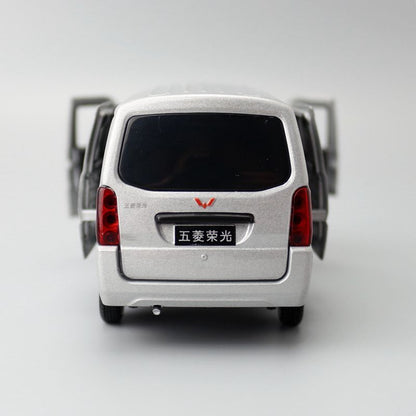 1:32 Diecast Wuling Glory Van Metal Car Model Toy Door Open Sound Light Gift