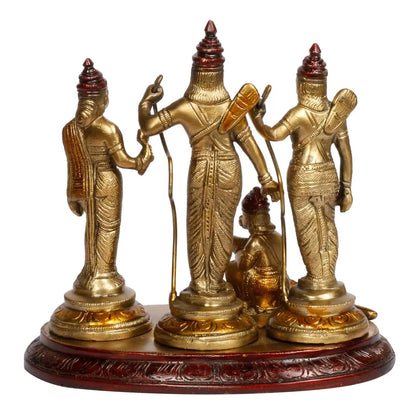 Ram Darbar Lord Rama Sita Laxman Hanuman Brass Family Statue Figurine Sculpture