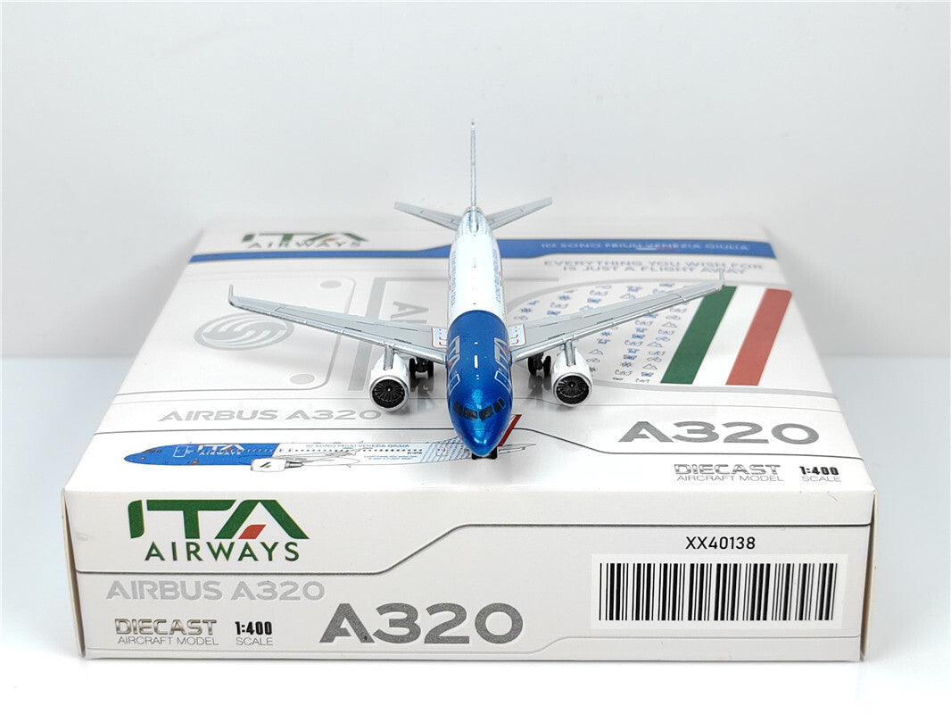 1:400 JC Wings ITA AIRWAYS AIRBUS A320 Passenger Airplane Diecast Aircraft Model