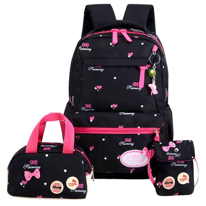 3Pcs Set School Bags Backpacks Kids Backpack Children Girls School bag