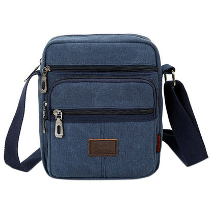 Retro Shoulder Bag Flip Casual Messenger Canvas Fashion Zipper Multifunctional
