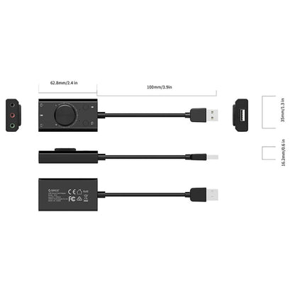 Universal External USB Sound Card For Speaker Microphone Earphone Plug&Play