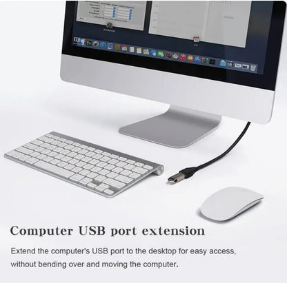 High-Speed USB-USB Extension Cable USB 2.0 Adapter Extender Cord Male/Female LOT