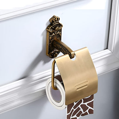 Antique Aluminum Toilet Tissue Paper Roll Holder Bathroom Accessories