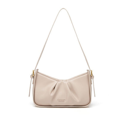 Split Leather Underarm Bag Shoulder Crossbody Cowhide Mini Wallet Purse Zipper