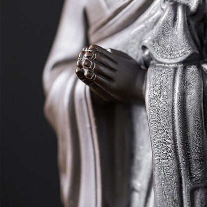 Monk Statue Zen Style Tea Pet Table Decoration Hand Carved Tea Play Figurine New