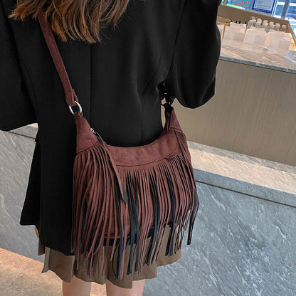 PU Leather Tassel Bags Bag Women Shoulder Crossbody Bag Bags Women's Handbags