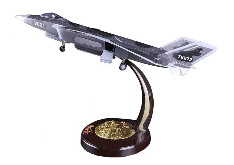 1:36 54CM Chinese J-20 Stealth Fighter Airplane Diecast Military Aircraft Model