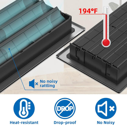 Floor Registers 6X14 Inches - 3 Pack Heavy Duty Walkable Steel Floor Vents Ease