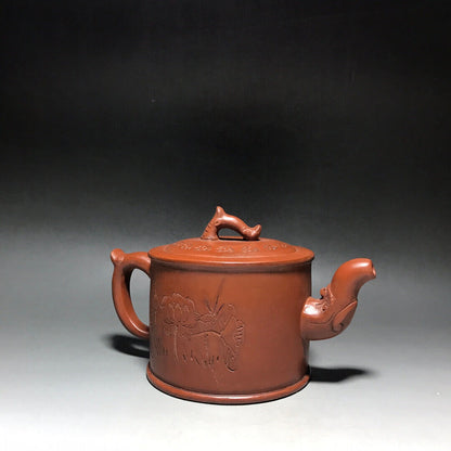 Chinese Yixing Zisha Clay Handmade Exquisite Teapot（楚汉风云 底款：徐友泉）