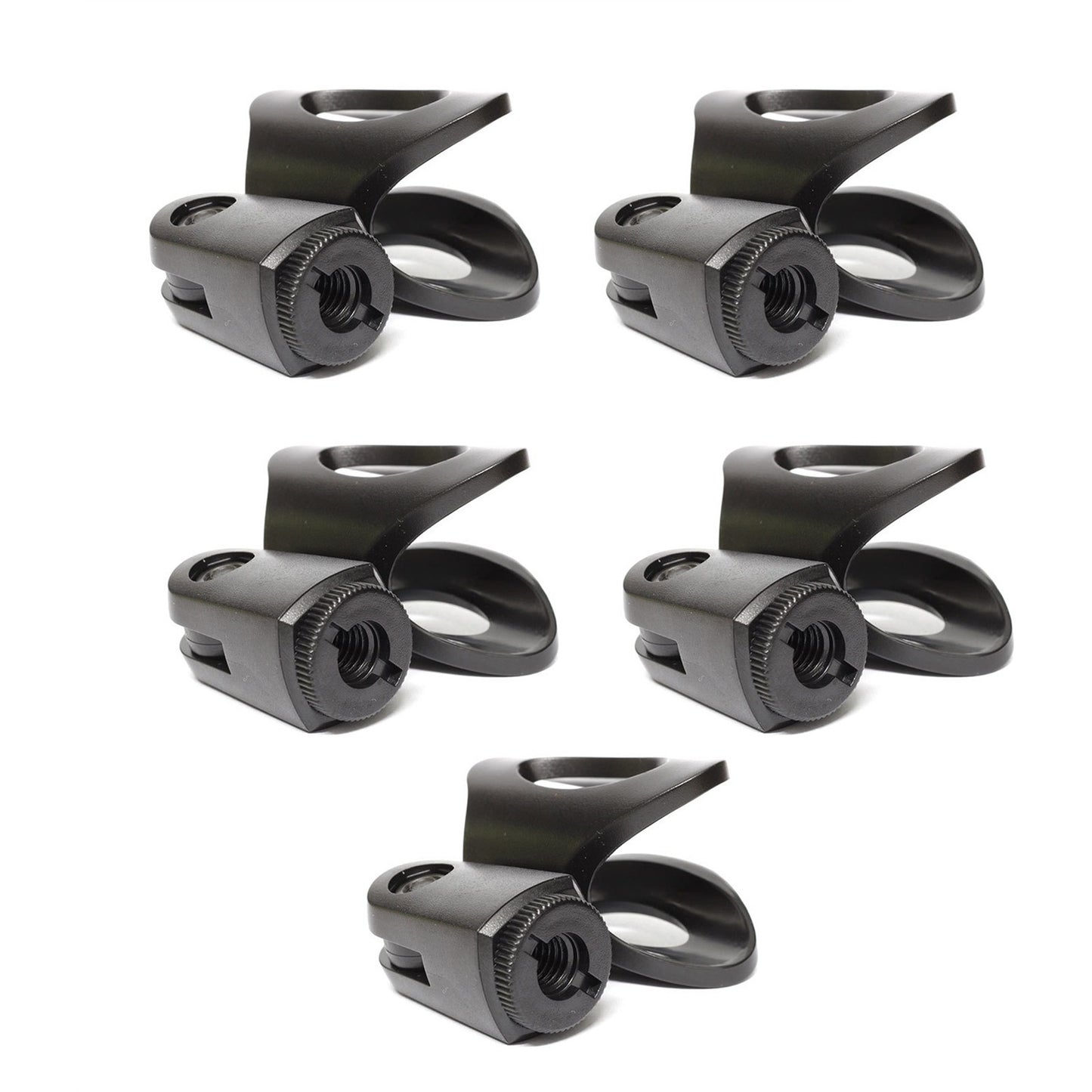 5PCS Universal Microphone Clips Clamp Holder Kit For Wired / Wireless Mic Stand