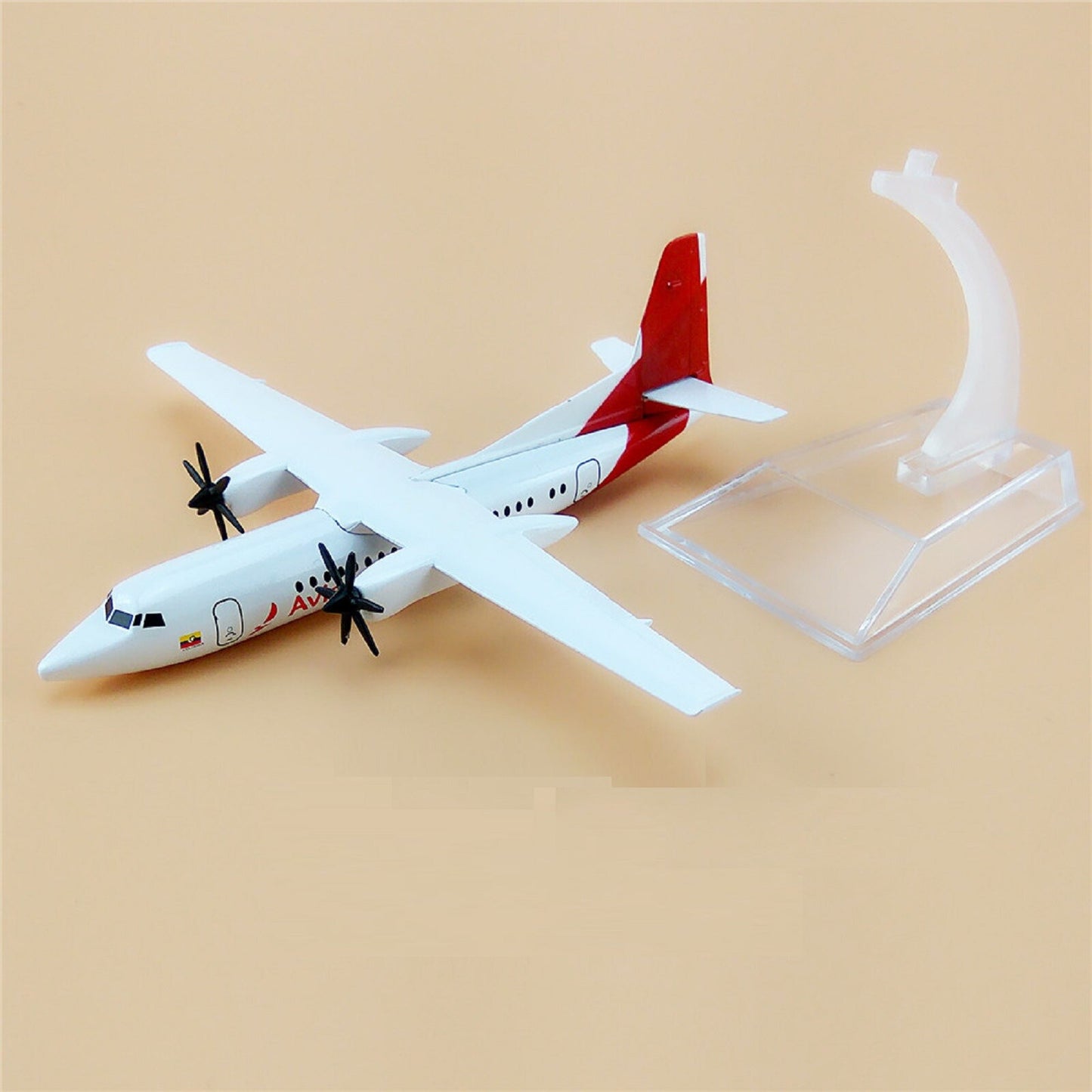 1:200 Air White Colombia Avianca FOK F50 Airlines Plane Diecast Model Ornaments
