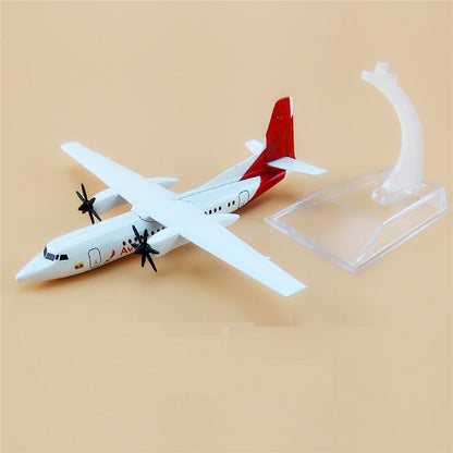 1:200 Air White Colombia Avianca FOK F50 Airlines Plane Diecast Model Ornaments