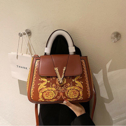 Synthetic Crossbody Bag Handbag Shoulder Purse 23*27*13 CM Shell Black/Golden