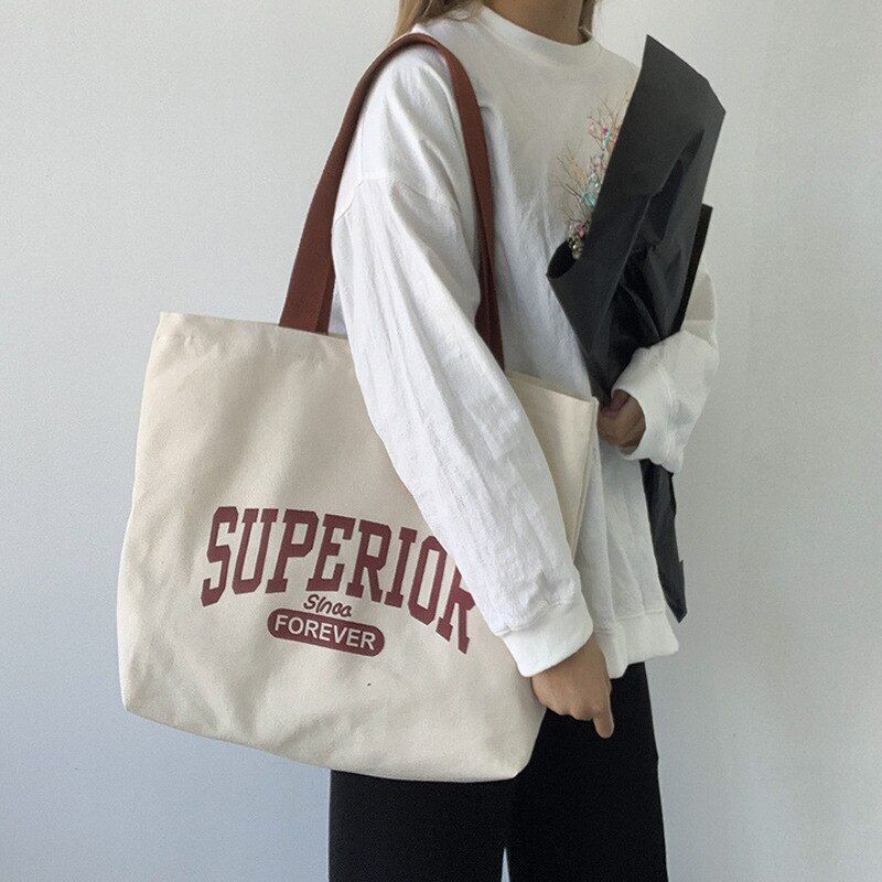 Canvas Totes Large Shoulder Bags Shopping Purse Handbag Tote Pouch 42*38 CM Bags