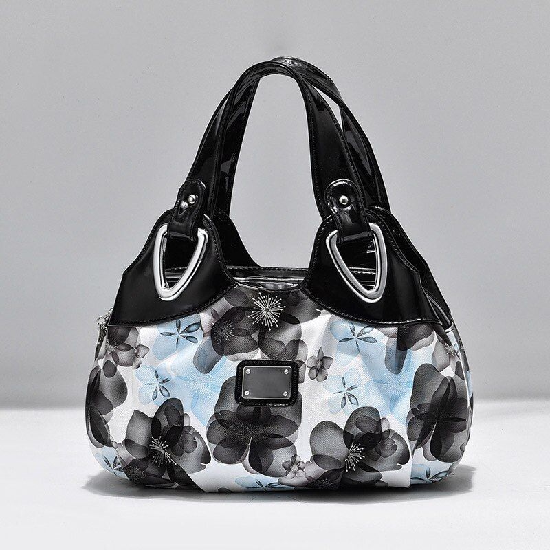 Women Shoulder Bag Printed Flower Messenger Bag Designer Leather Ladies Handbag
