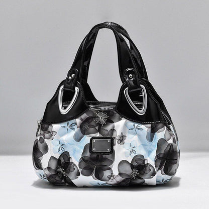Women Shoulder Bag Printed Flower Messenger Bag Designer Leather Ladies Handbag