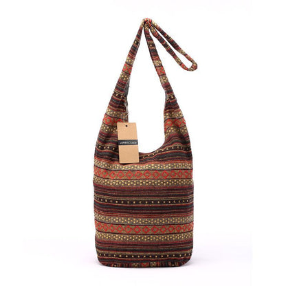 Shoulder Bag Bohemian Style Crossbody Purse Retro 36*34CM Brown Grey Red Purple