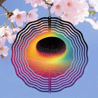 CIFbuy Metal Wind Chime 360 Rotating Hook Outdoor Garden Kinetic Art