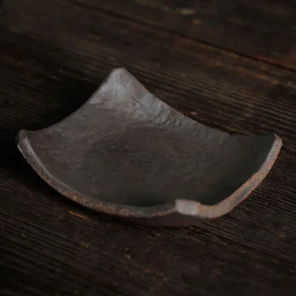 Ceramic Leaf Shape Tea Cup Saucers, Heat Resistant Tea Mat, Vintage