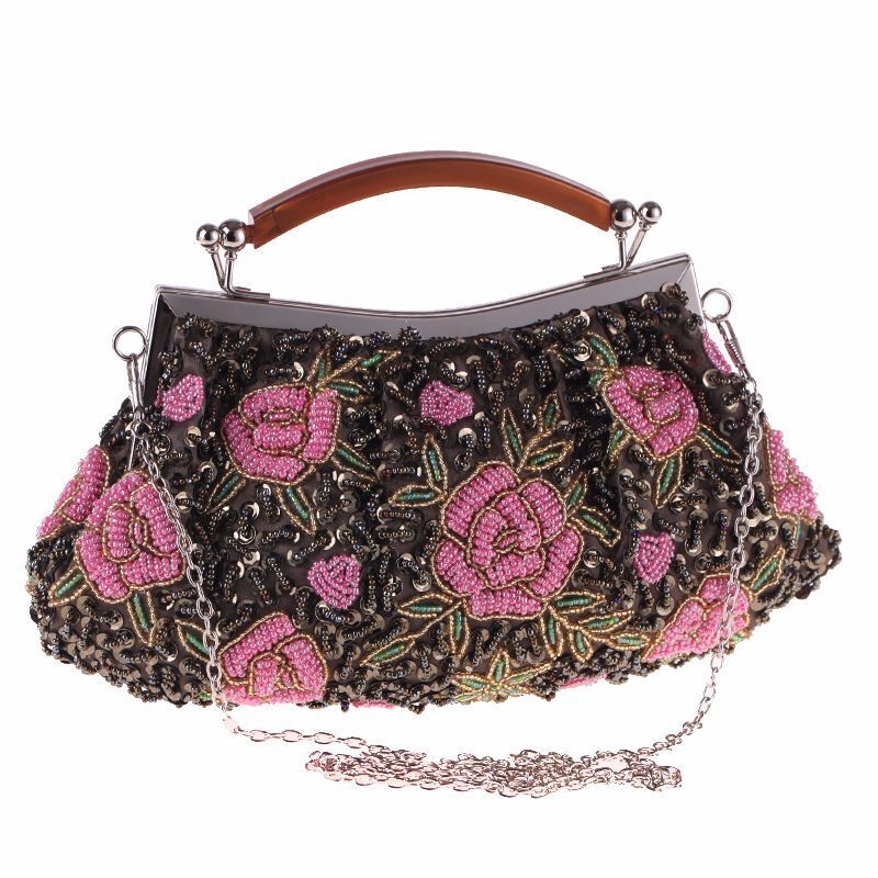 Women Clutch Bags Beads Evening Bag Day Clutches Party Bag Lady Vintage Purse
