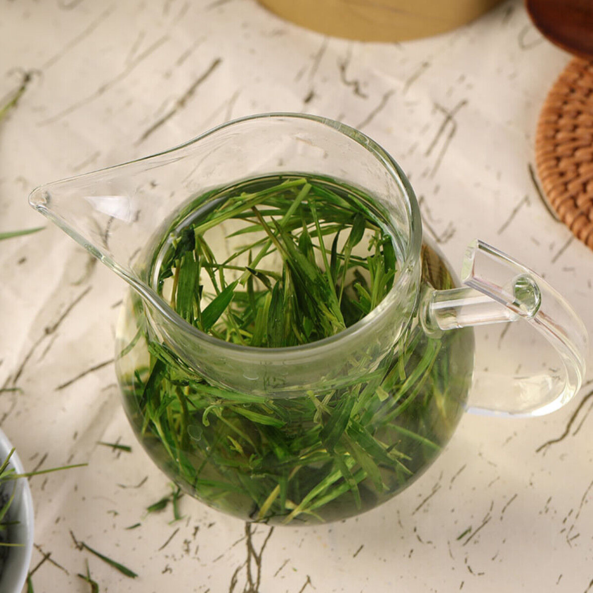 Top Grade Shizhu Tea Wild Green Food China Laoshan Herbal Tea Mountain Pink Tea
