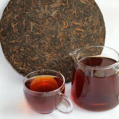 357g Ripe Puer Tea Menghai "Hekai Aged Tea" High Mountain Handamade Shu Puerh