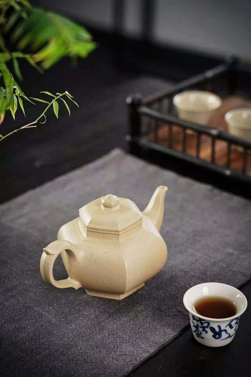 350cc China Yixing Handmade Purple Sand Green Clay Teapot Xiaoyinghu Teapot-