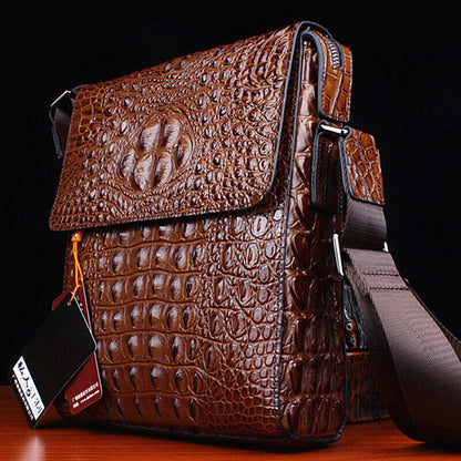 Alligator Crocodile Skin Shoulder Messenger bags, Men's Luxury Bag