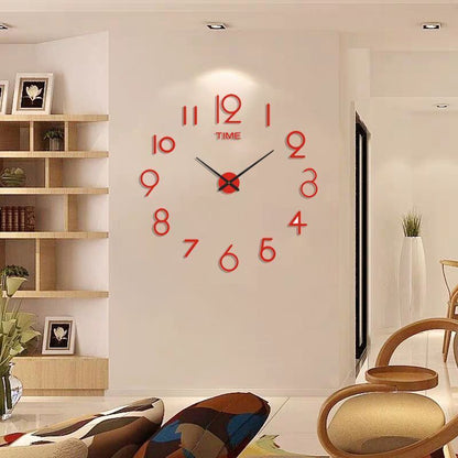 DIY Wall Clocks Creative Acrylic Punch-Free Luminous Living Room Home Decor 16in