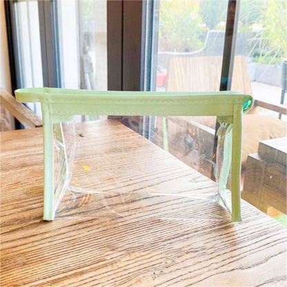 Large Transparent Makeup Bag Storage Cosmetic Triangular Box Purse 20*8*12.5 CM