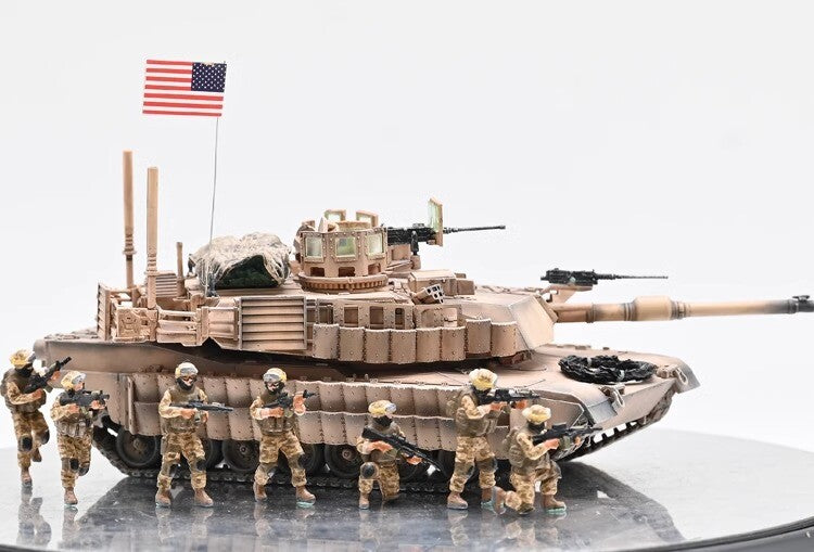 Sanrong 1/72 Modern Soldier 7-person US Army Soldier Figure Model (without Tank)