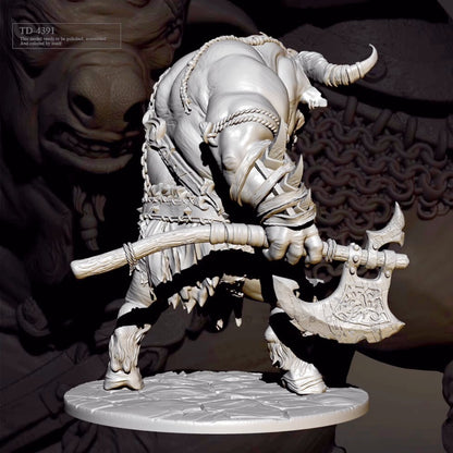 1/24 resin figure model kit Fantasy Bullhead Warrior Unassembled Unpainted