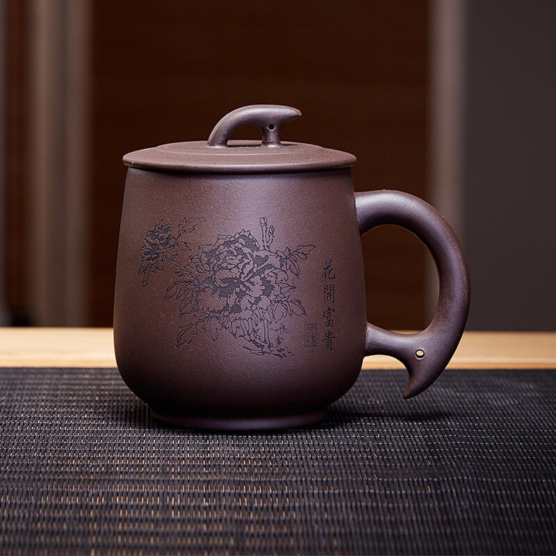 Yixing Purple Clay Tea Cup Original Ore Purple Clay Tea Cup Cup Lid Tea Jar