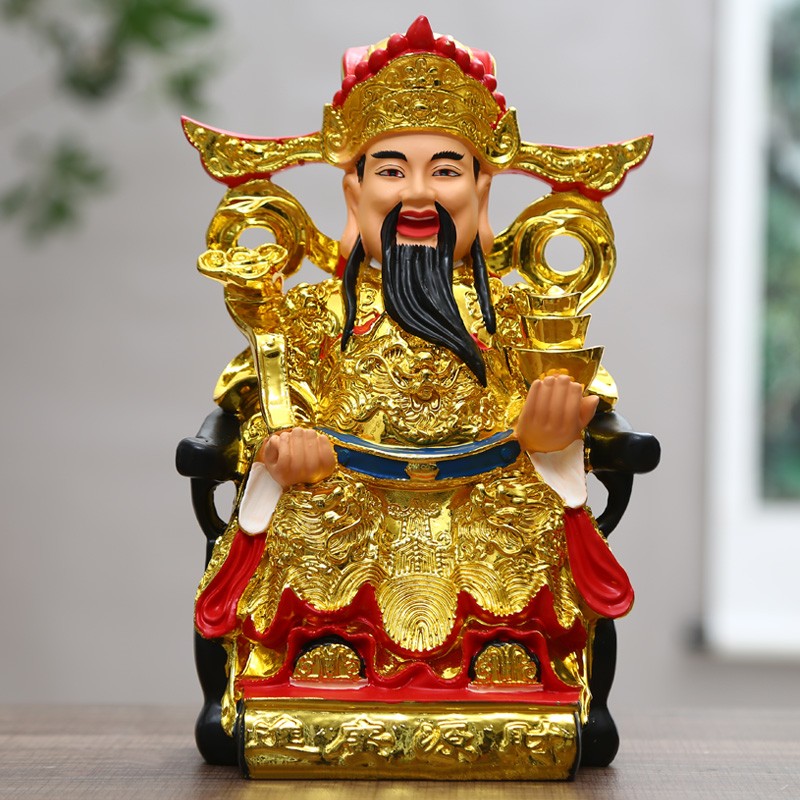 Household God of Wealth Buddha Statue Offering Buddha Statues Fortune Ornament