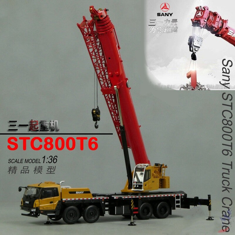 1:36 45CM SANY STC800T6 ALL TERRAIN CRANE Construction Equipment Diecast Model