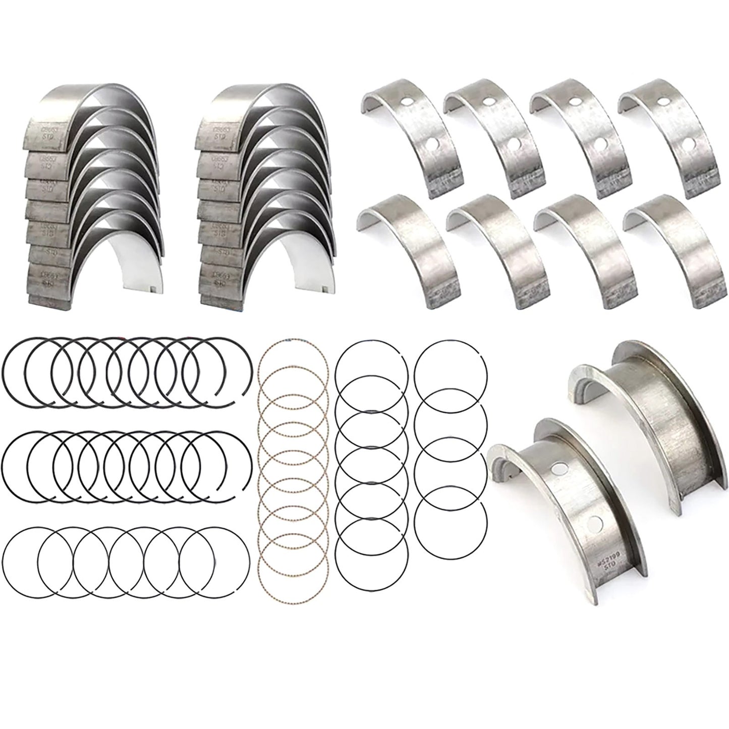 Durable Main & Rod Bearings w/ Piston Rings 99-16 for CHEVY for GM LS Gen III IV
