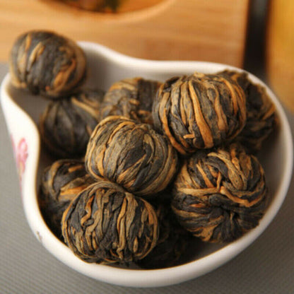 Dragon Pearl Dian Hong Black Tea Gold Pearl China Yunnan Dian Hong Black Tea