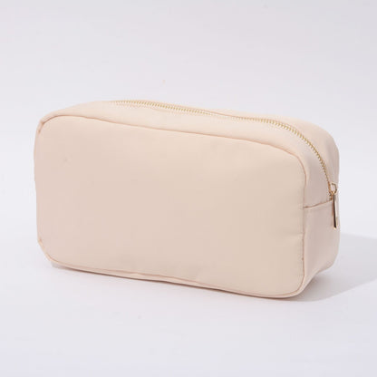 S-XL Embroidery Patch Toiletry Pouch Waterproof Storage Nylon Travel Makeup Bags