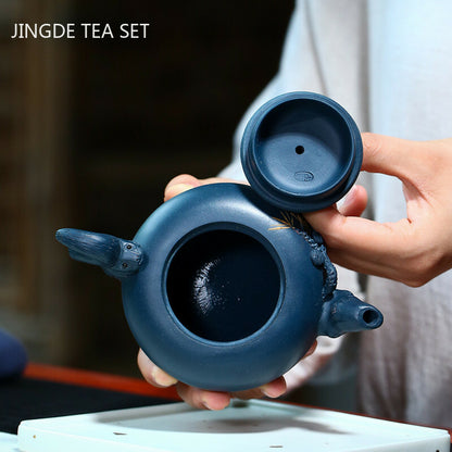 Chinese Yixing Tea Pots Purple Clay Teapot Beauty Kettle Raw Ore Azure Mud