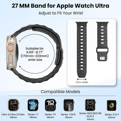 6 Pack Sport Bands Compatible with Apple Watch Ultra 3/2/1 49Mm 46Mm 45Mm 44Mm 4