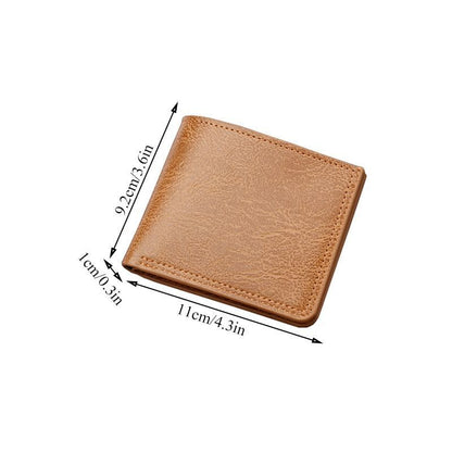 Leather Short Slim Wallet Business Purse Credit Card Holder Wallet Money Bag 1PC