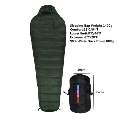 90% Duck Down Sleeping Bag Camping Sleeping Bag Outdoor Travel Hiking