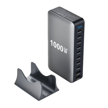 1000W Fast USB C GaN Ⅲ Pro Charger Block,8 Port Charging Station,Dual 140W PD3.1