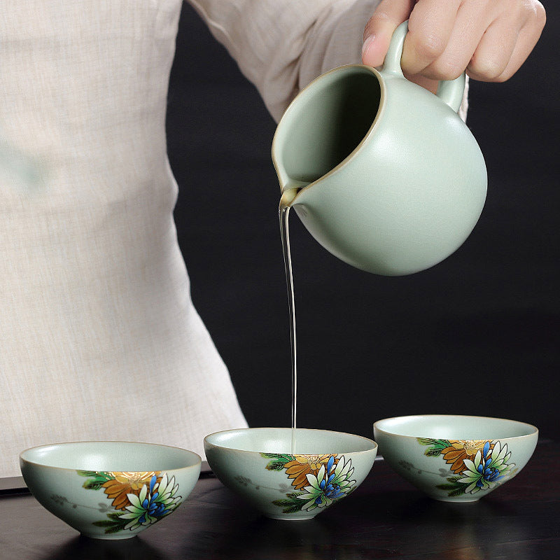 Jingdezhen Boutique Tea Cup Porcelain Handmade Cup Of Tea Handpainted Floral Cup