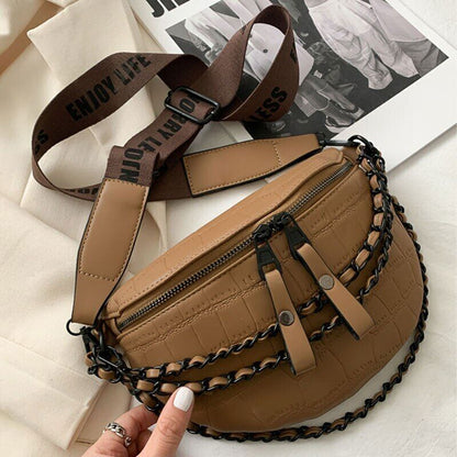 Chain Waist Bag Pack Women Waist Belt Bags Pattern Pack Fashion Waist Pack