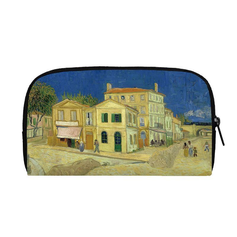 Oil Painting Sunflower Starry Night Wallet Women Purse Credit Card Phone Holders