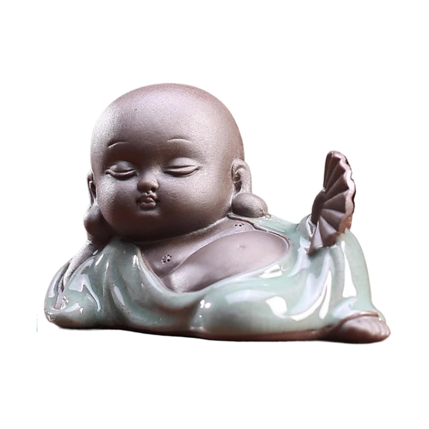 Little Monk Purple Sands Tea Pet 8.9cm 3.5in Tea Play Kung Fu Tea Set Decoration